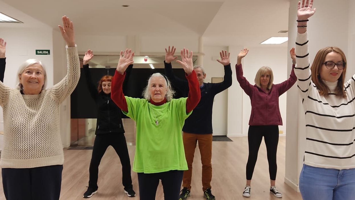 Este grupo de alumnos de Valeria Petry pertenecen a la ONCE