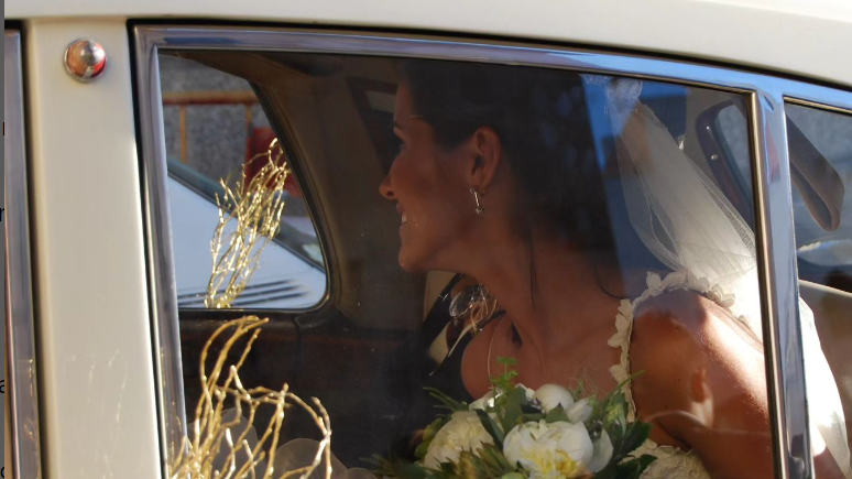 La novia llegando a la iglesia. FUENTE: Instagram