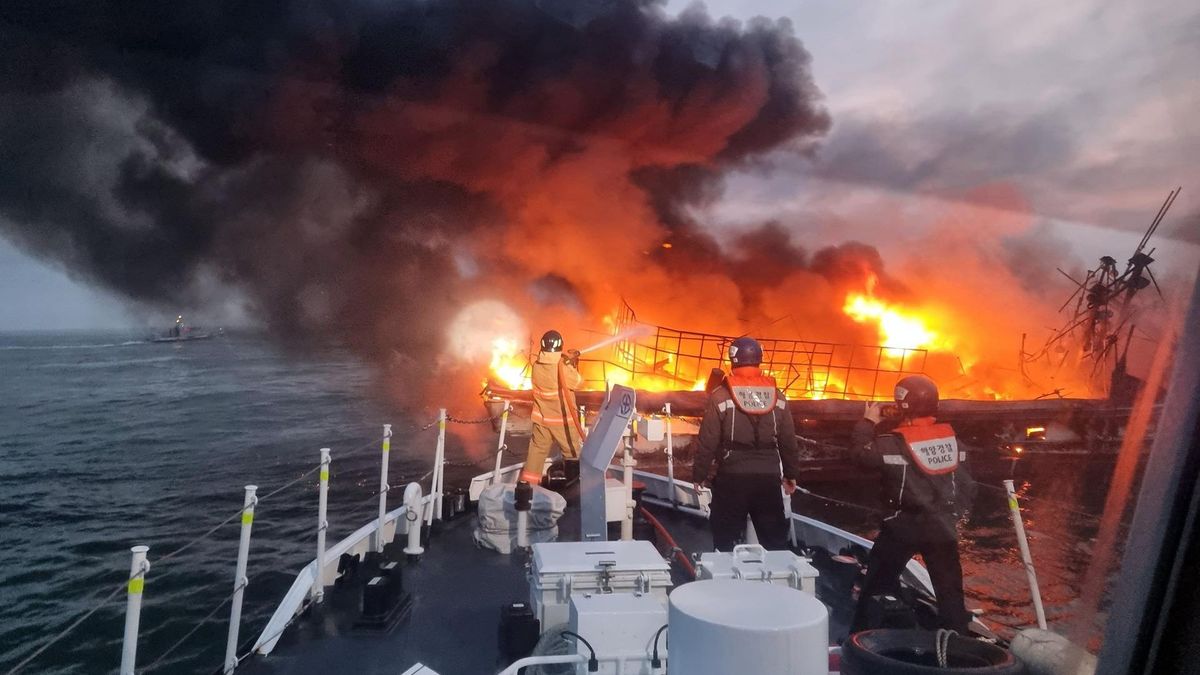 El pesquero coreano se hundió frente a la isla de Yokji