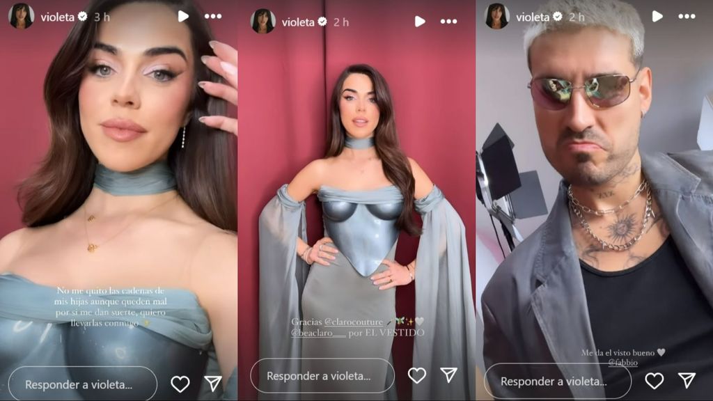 Los looks de Violeta Mangriñán y Fabio Colloricchio en los Premios Ídolo 2024