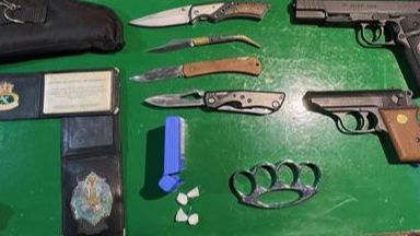 Armas incautadas a los narcotraficantes