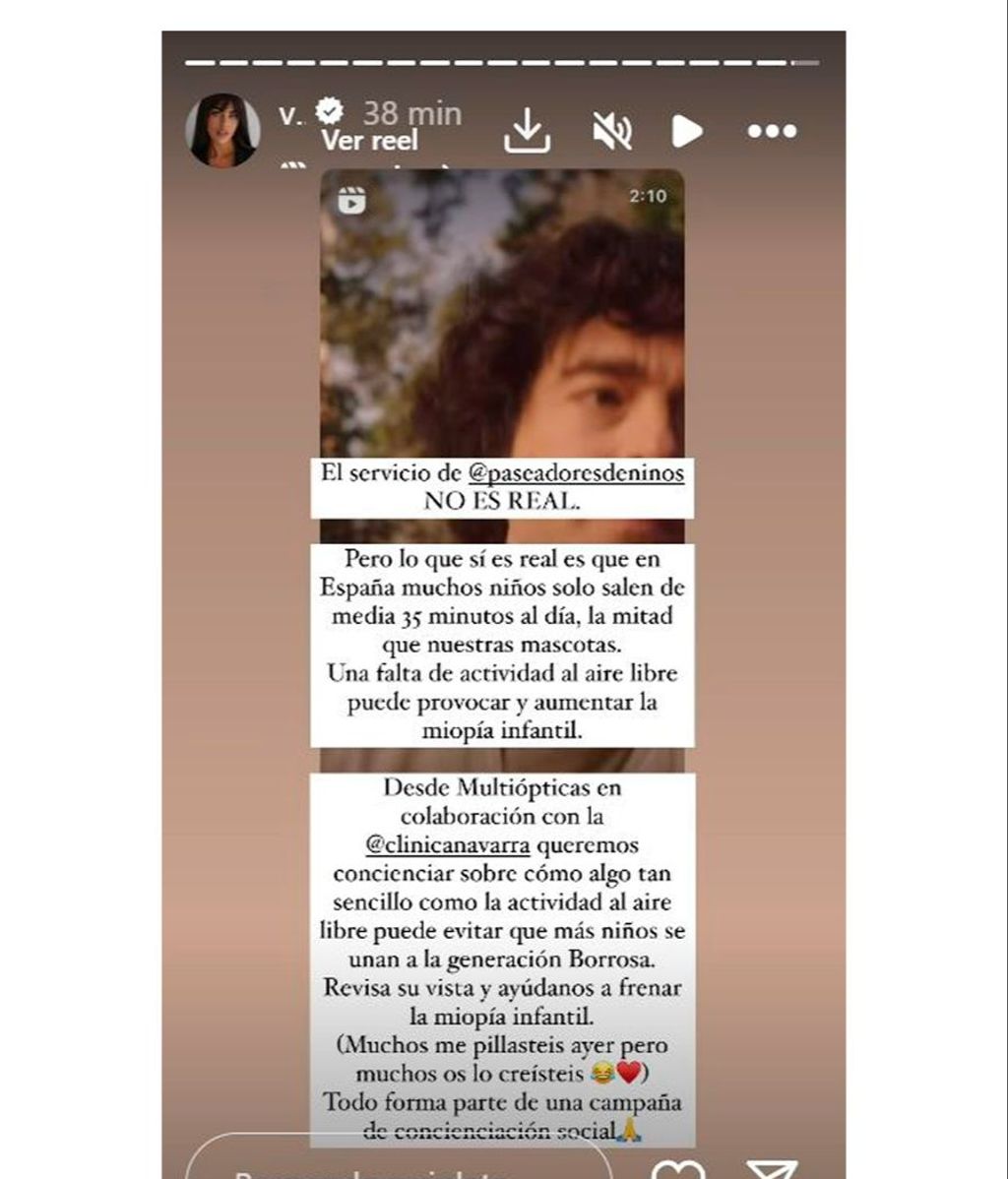 Violeta Mangriñán confirma la promoción de la campaña de concienciación creada por Multiópticas