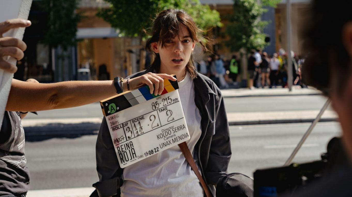 Vicky Luengo durante el rodaje de la serie 'Reina Roja'