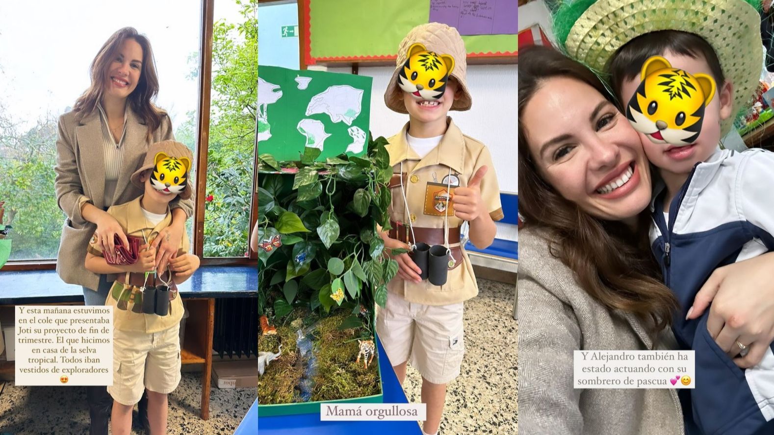 Jessica Bueno celebra el fin del trimestre escolar de sus hijos