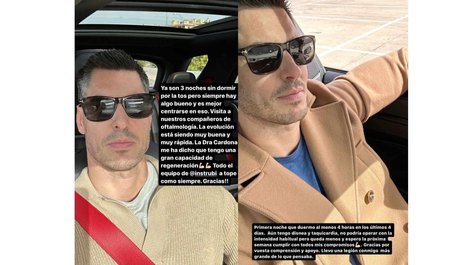 La pareja de Carla Barber explica cómo evoluciona tras su ingreso hospitalario y operación