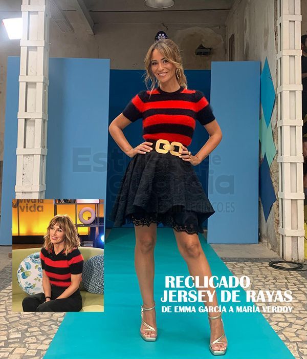 Reciclado de jersey de rayas