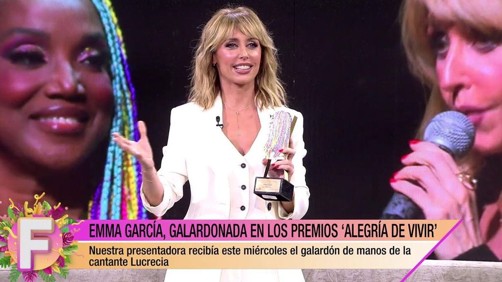 Emma García recibe el premio 'Alegría de vivir' y cuenta el divertido lapsus vivido con su marido, Aitor Senar Fiesta 2024 Top Vídeos 85