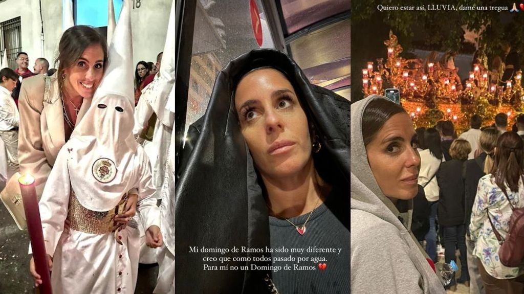 Diferentes stories de Anabel Pantoja en época de Semana Santa