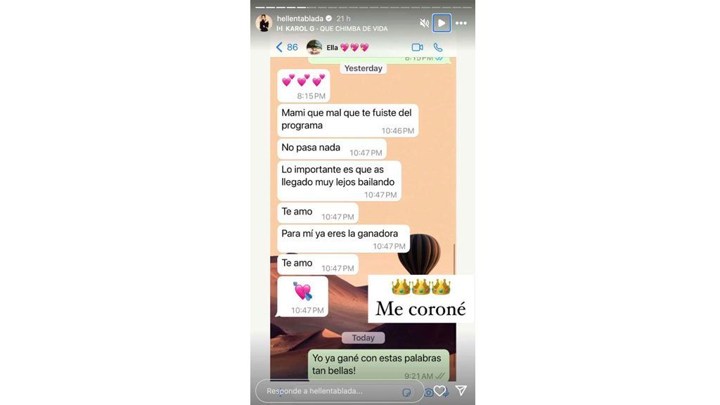 El mensaje de Ella Bisbal a su madre, Elena Tablada