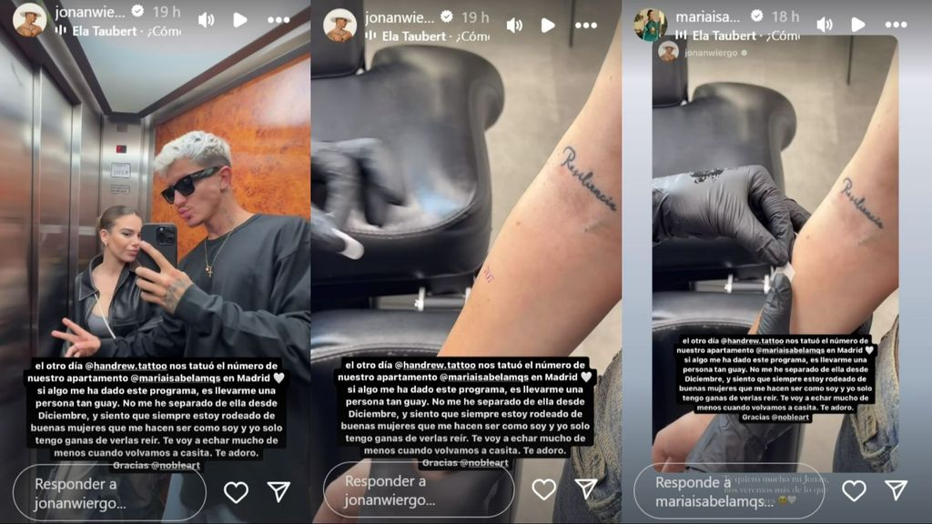 Jonan Wiergo y María Isabel se hacen un tatuaje juntos