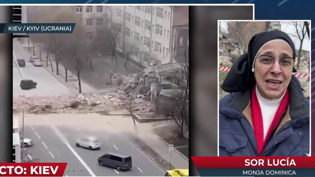 Los bombardeos rusos sorprenden a Sor Lucía en Kiev: "Nos tuvimos que meter rápidamente en un búnker"
