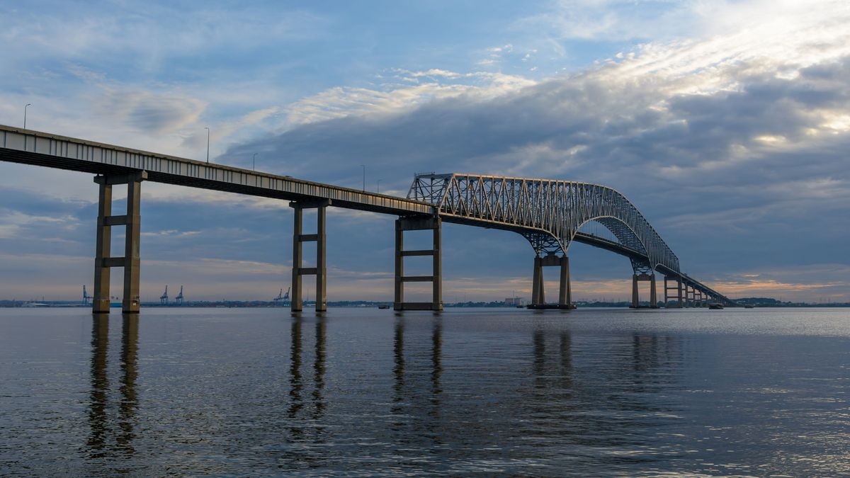 El puente Francis Scott Key: el mayor de Baltimore con 2,5 kilómetros y 11,3 millones de vehículos circulando por él cada año