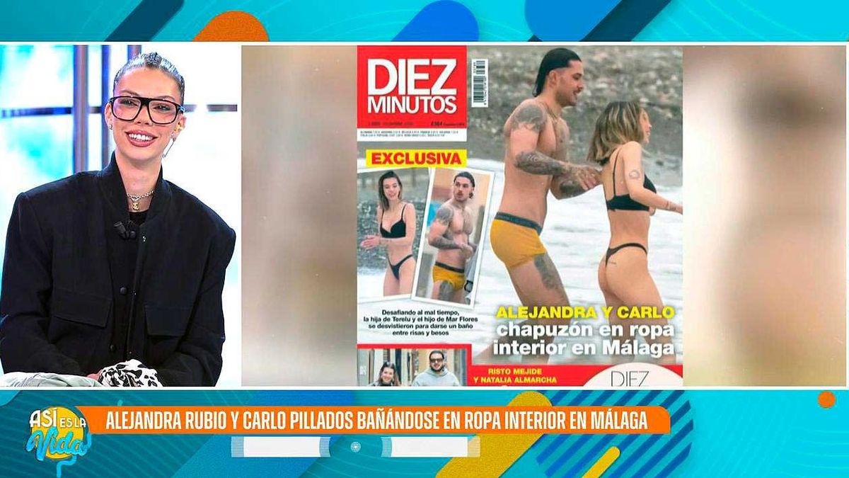 Alejandra Rubio explica por qué se bañó en el mar en ropa interior con  Carlo Costanzia - Así es la vida