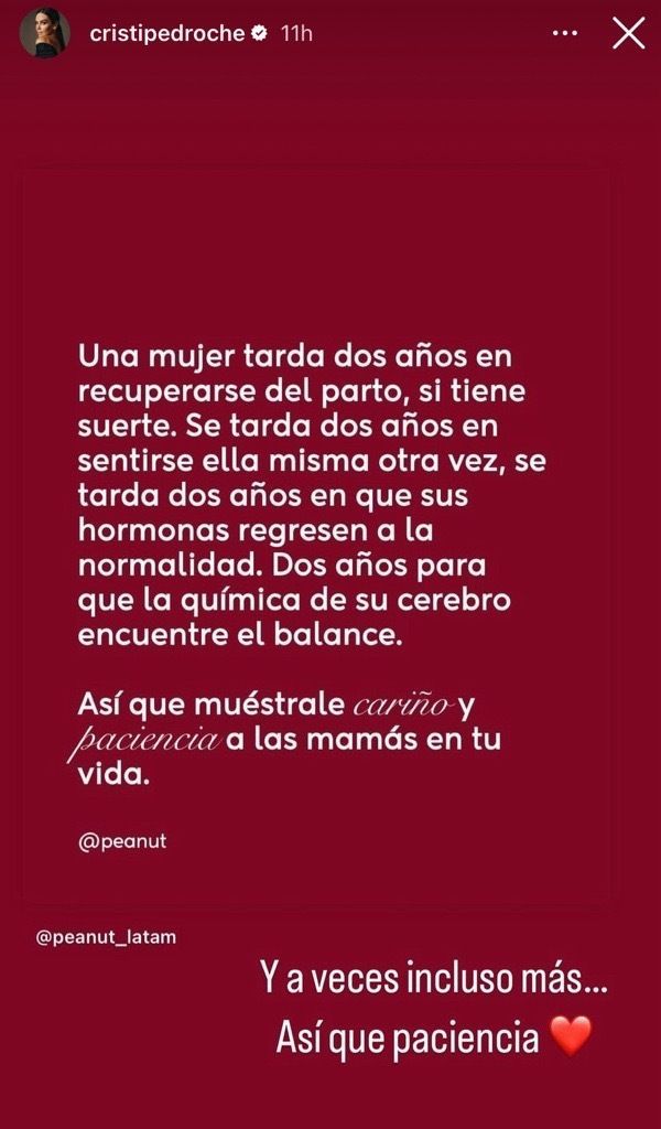 Cristina Pedroche en sus historias temporales