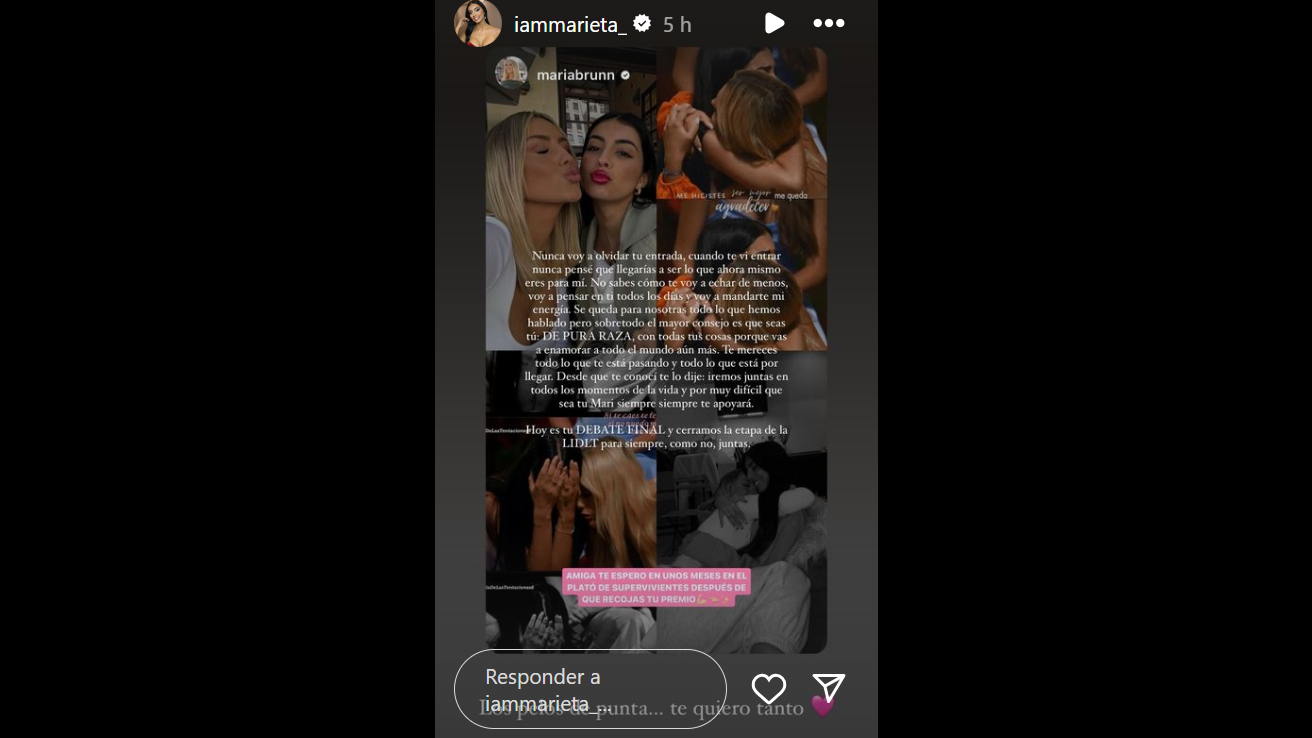 María Aguilar se despide de Marieta antes de ir a Honduras