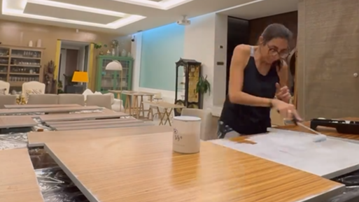 Paz Padilla reforma ella misma la cocina de su casa