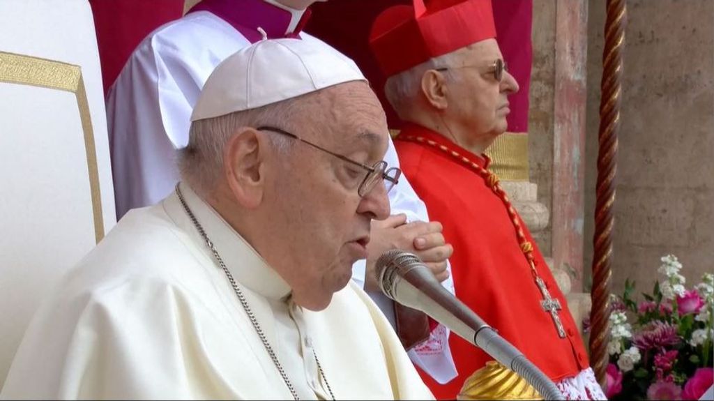 El Papa pide un alto el fuego inmediato en Gaza durante la bendición 'urbi et orbi'