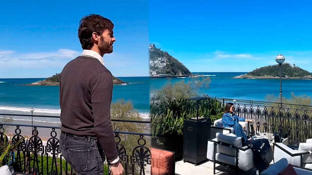 La romántica escapada de Vicky Martín Berrocal y Enrique Solís a San Sebastián, en vídeo (Fotomontaje realizado con imágenes de Instagram: @vickymartinberrocal / @imaginaciones)