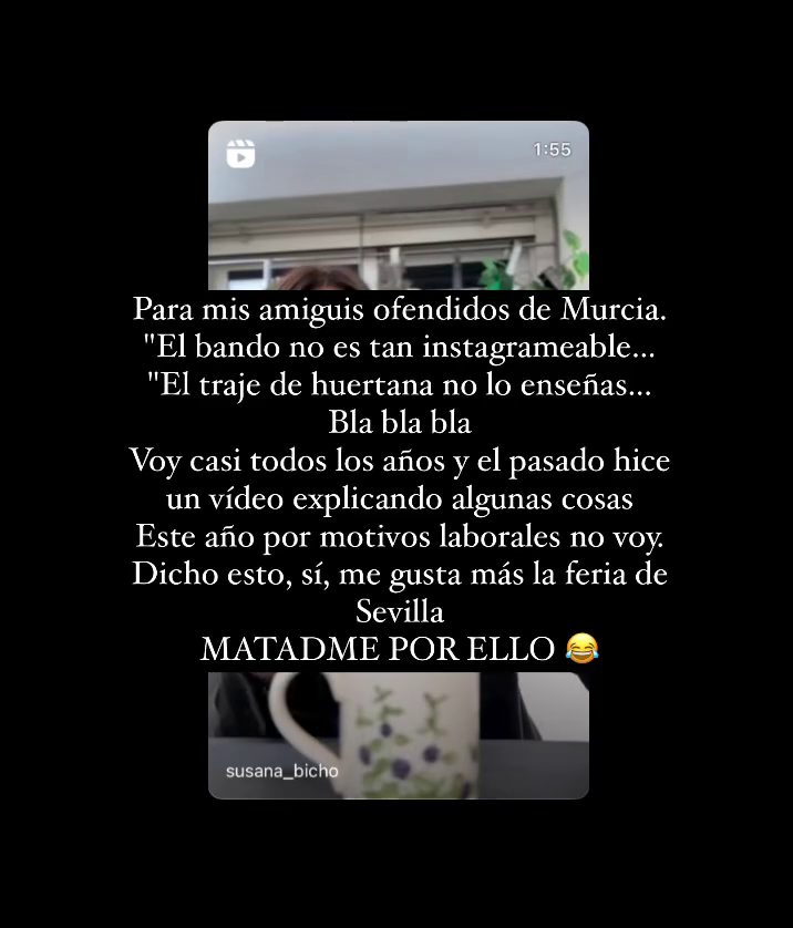 Susana Molina responde a aquellos que dicen que reniega de su tierra, Murcia