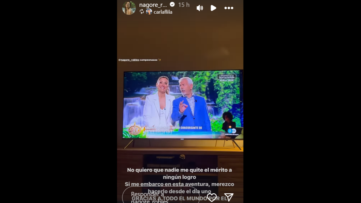 La historia de Nagore Robles en Instagram