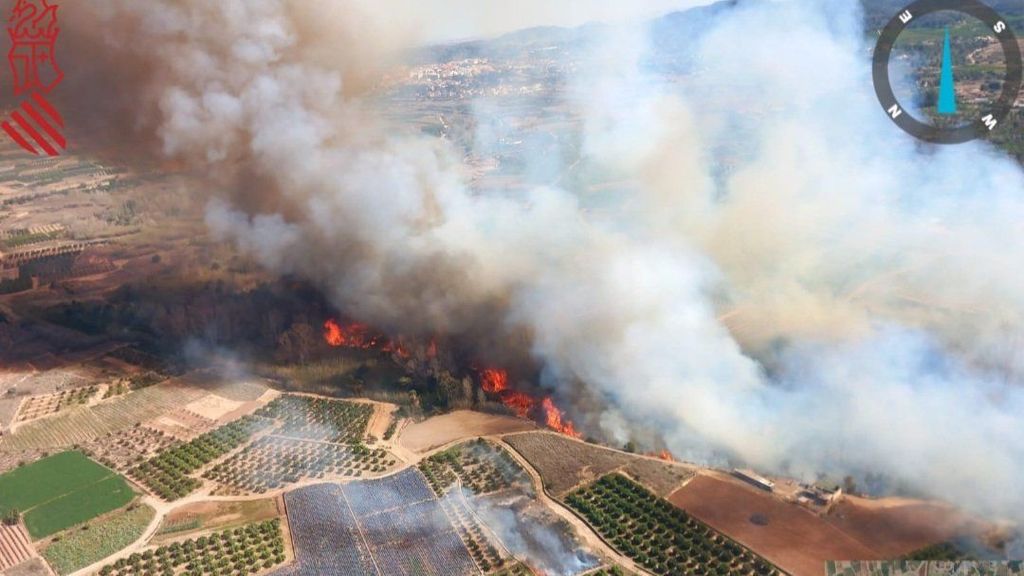 Incendio en el Parque Natural del Turia