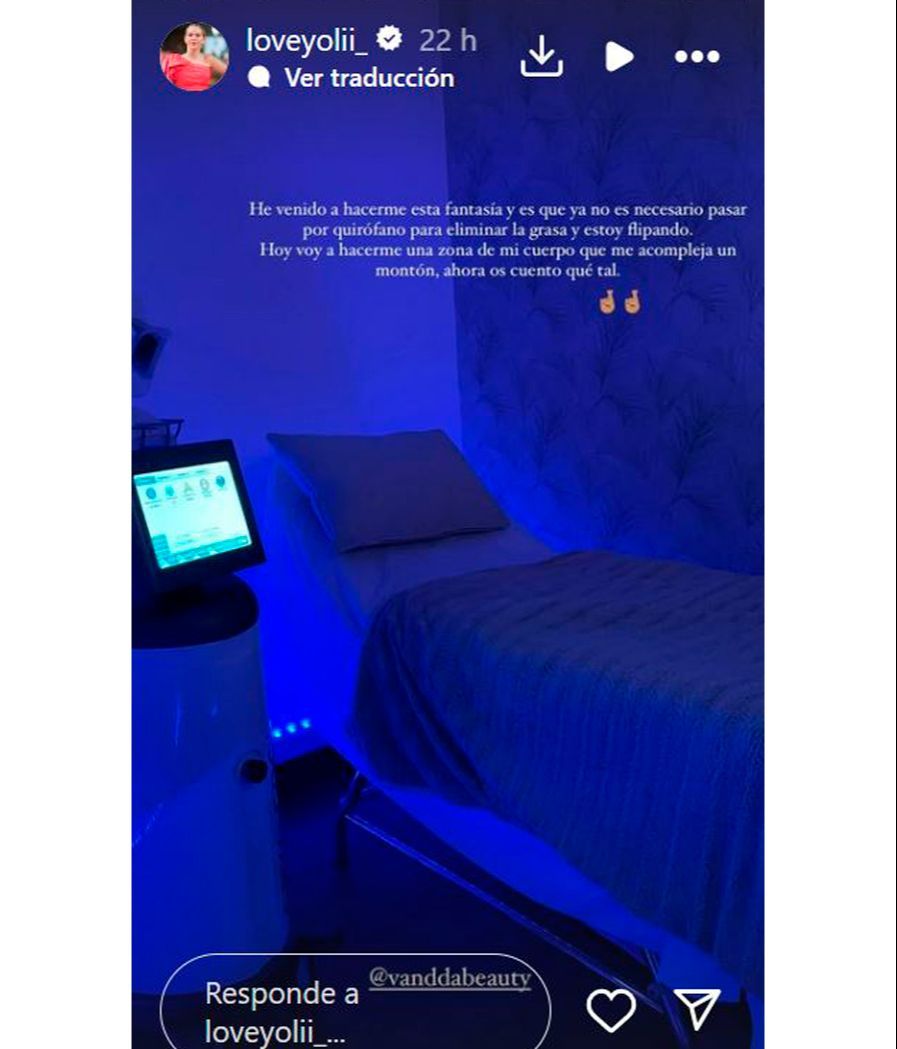 Yoli se ha sometido a una liposucción de papada sin pasar por el quirófano