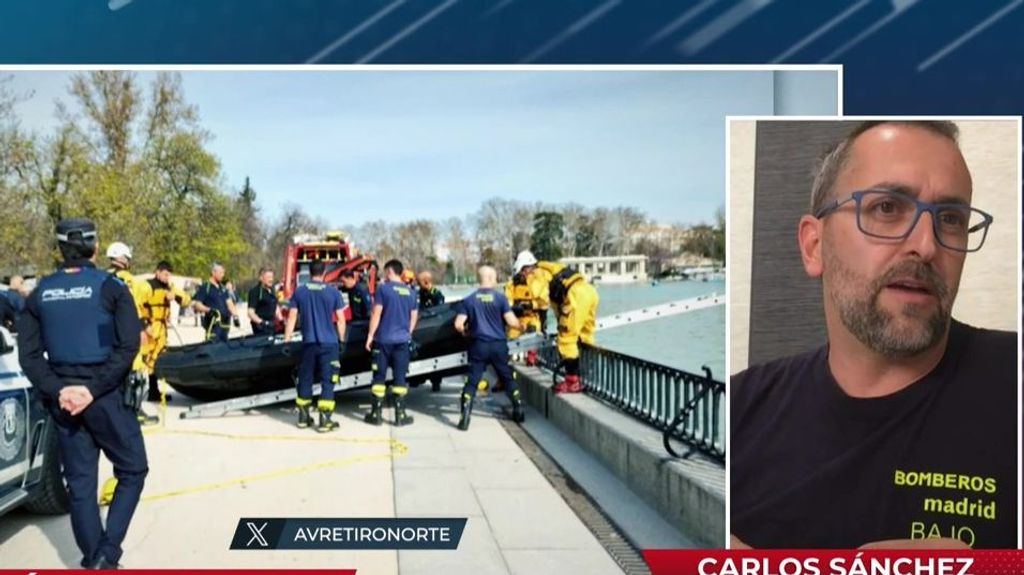 Un bombero, sobre el polémico rescate de un trofeo en el estanque del Retiro: ''No es normal un despliegue para un fin privado''