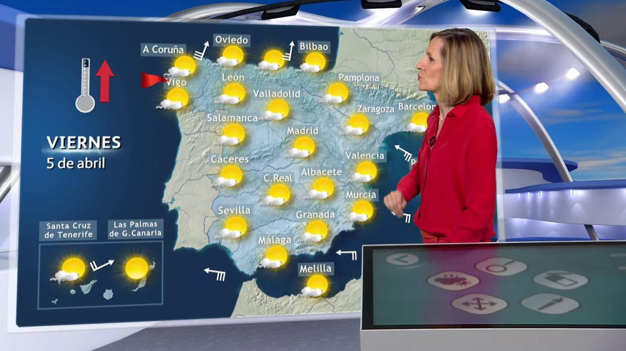 La prevision meteorologica para el viernes