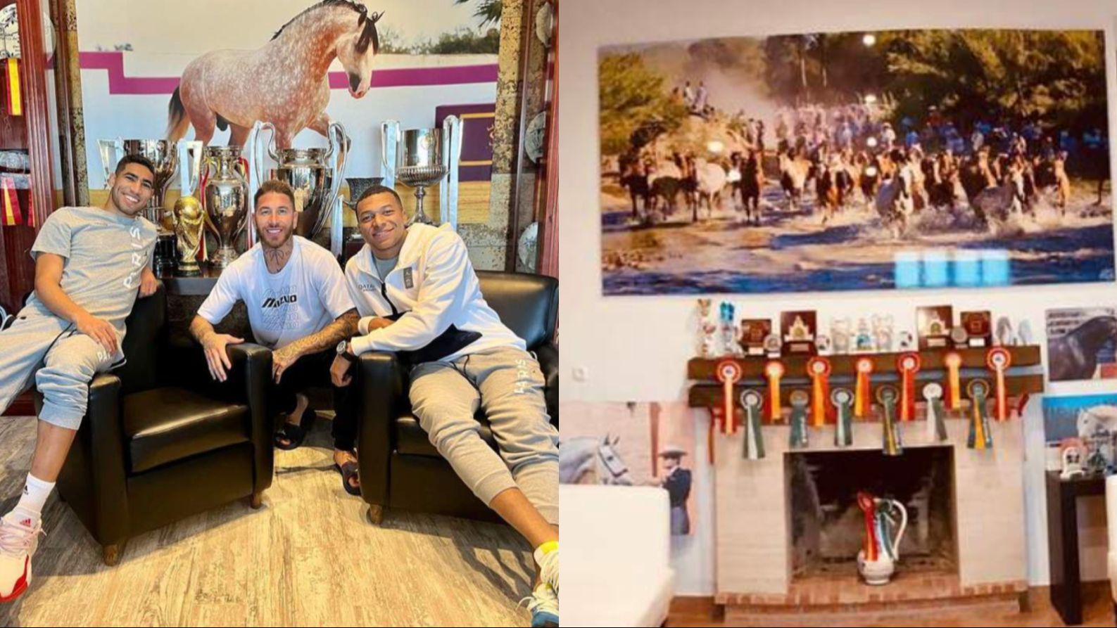 Uno de los salones de la finca 'La Alegría' de Sergio Ramos y Pilar Rubio