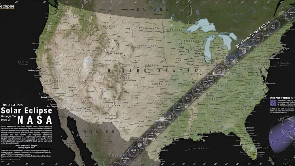Eclipse solar en América del Norte