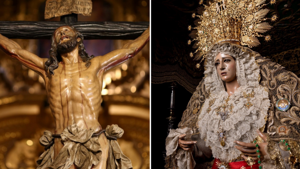 El Cristo del Cachorro de Sevilla y la Virgen de la Esperanza de Málaga