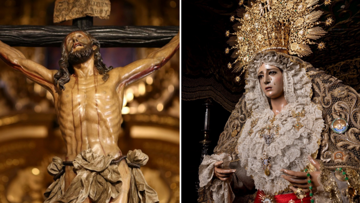 El Cristo del Cachorro de Sevilla y la Virgen de la Esperanza de Málaga