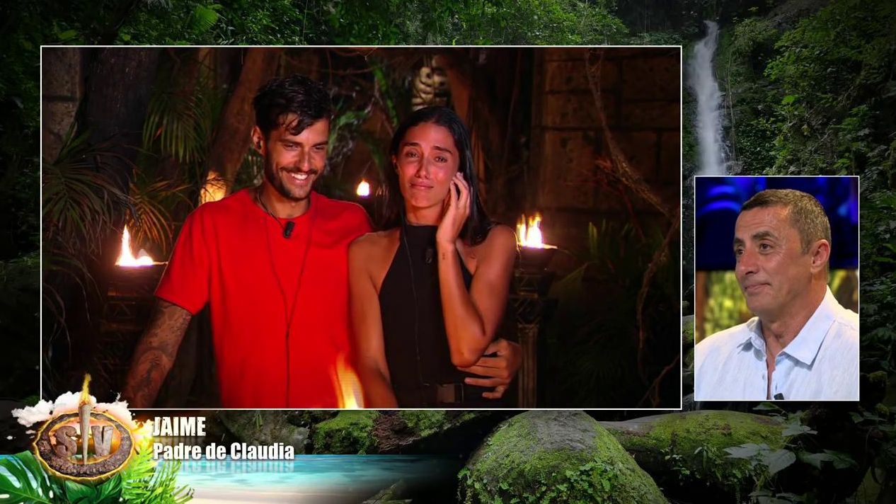 El padre de Claudia habla con la pareja en directo