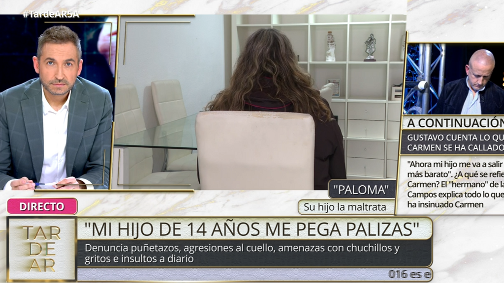 Frank Blanco entrevista a Paloma, la madre que recibe palizas de su hijo