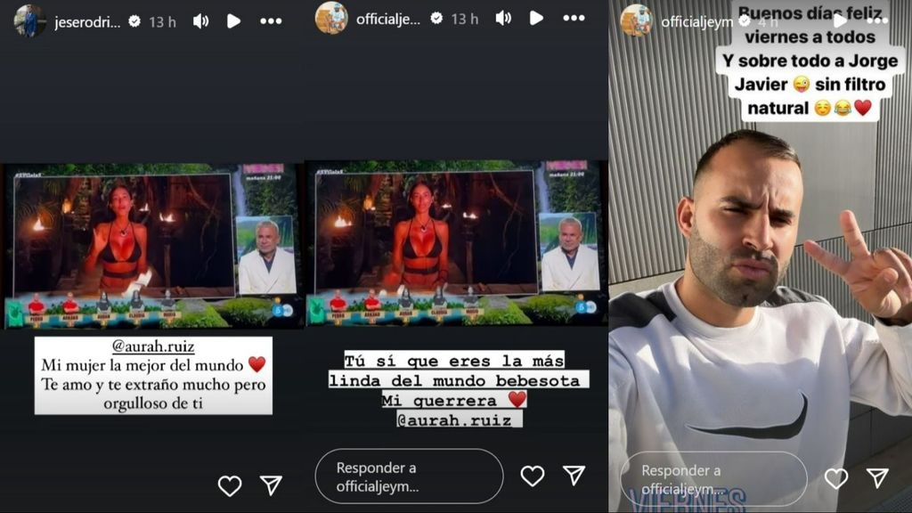 Jesé Rodríguez le manda un selfi a Jorge Javier Vázquez y apoya a Aurah Ruiz