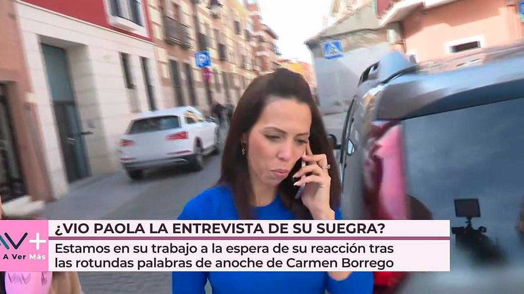 Primeras imágenes de Paola Olmedo tras la entrevista de Carmen Borrego