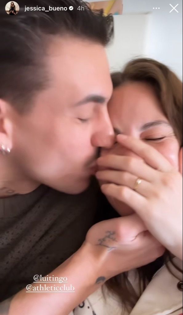 Jessica Bueno y Luitingo en sus historias temporales