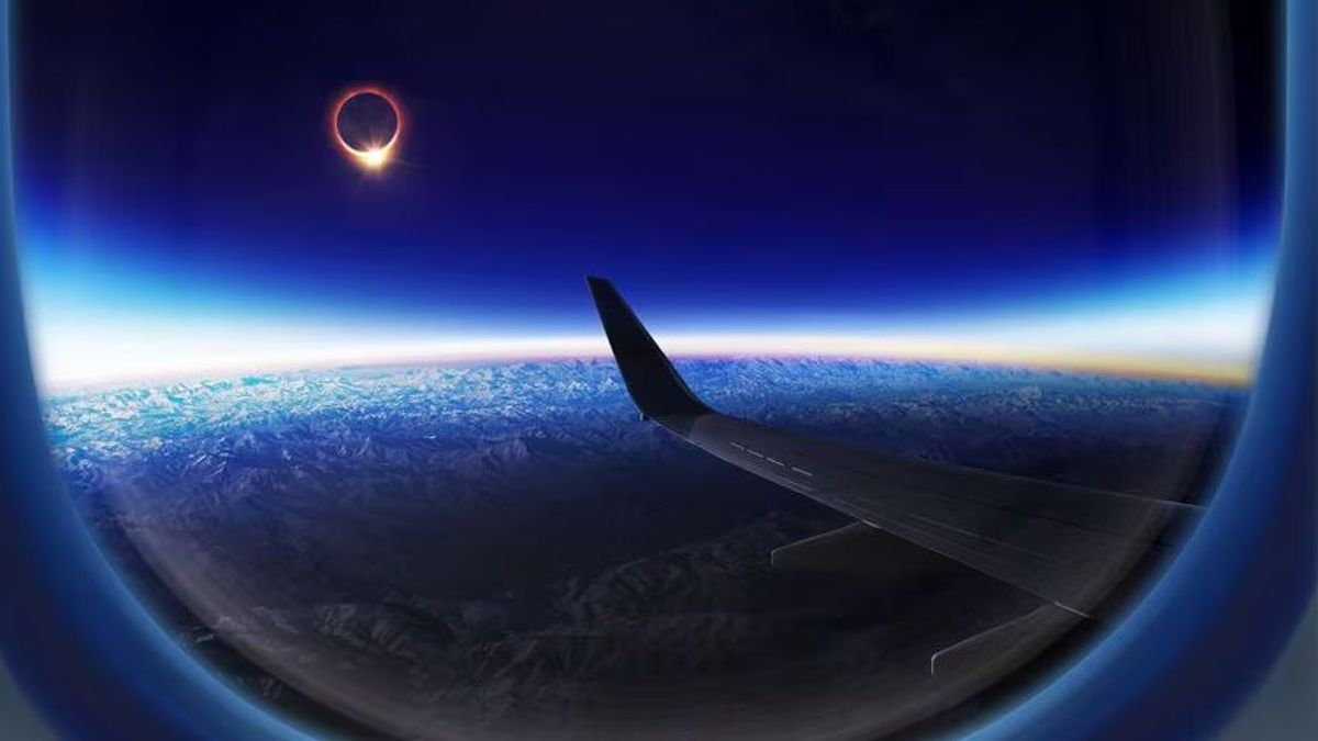 Eclipse en pleno vuelo