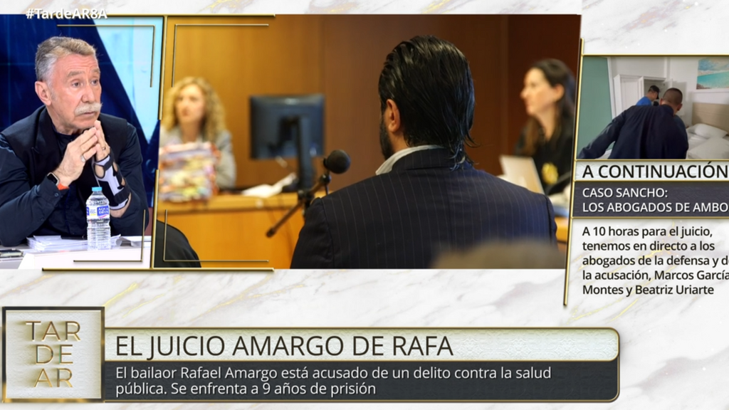 El abogado de Rafael Amargo explicando el juicio en 'TardeAR'