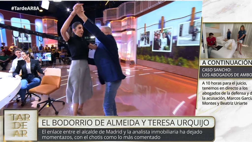 Paz Padilla y Javier Sardà bailan un chotis imitando a los novios