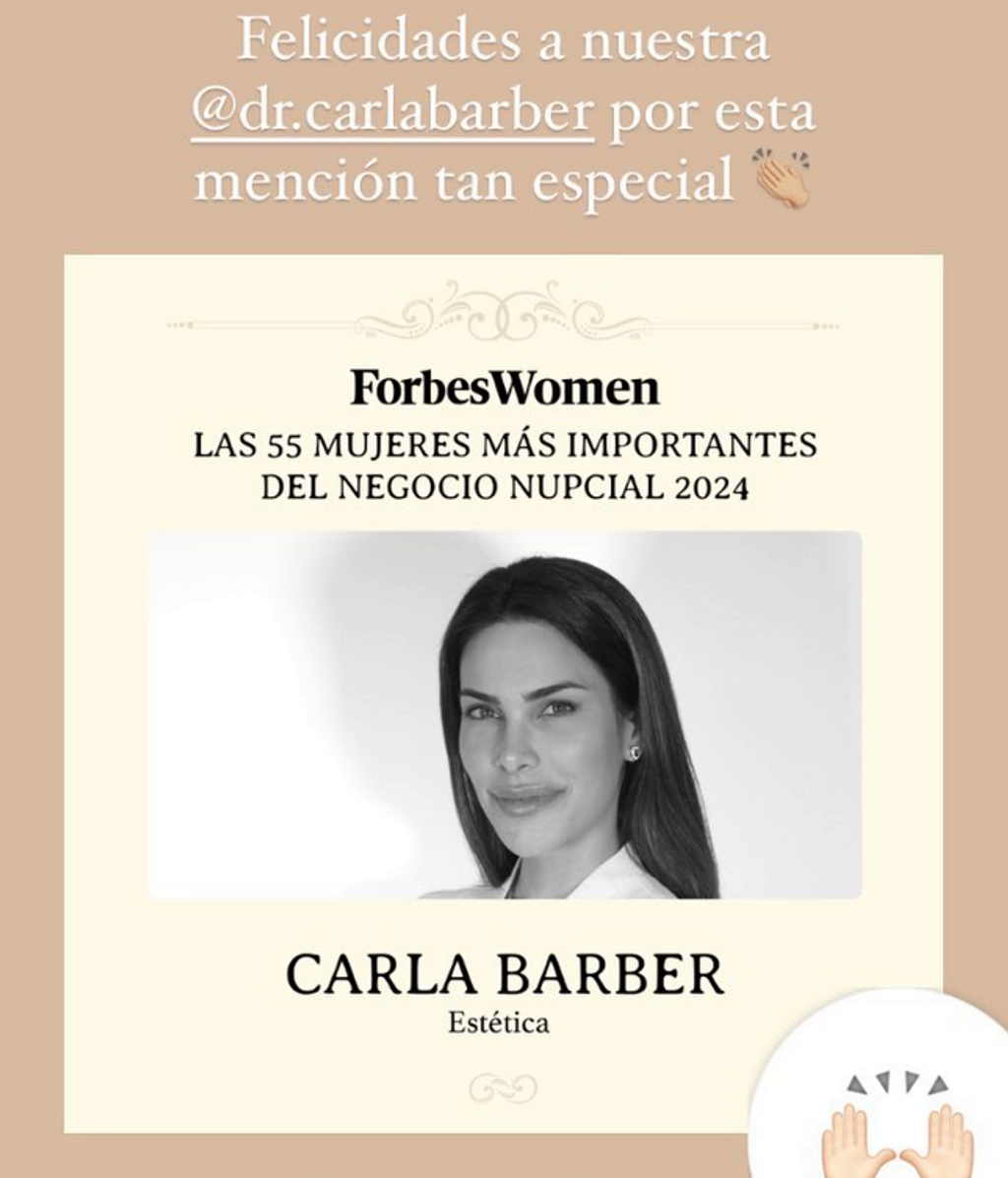 Carla Barber, reconocida por la revista Forbes en el mundo del sector nupcial