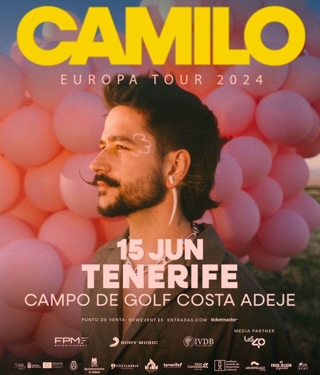 Cartel del concierto de Camilo en Tenerife