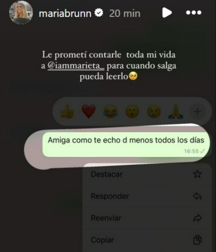 María Aguilar está cumpliendo su promesa