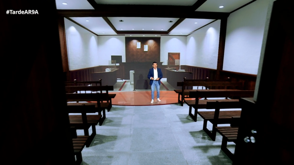 Reconstrucción de la sala del juicio de Daniel Sancho