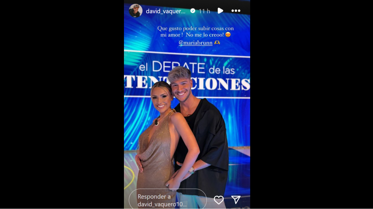 David Vaquero cuenta a sus seguidores que sigue con María Aguilar
