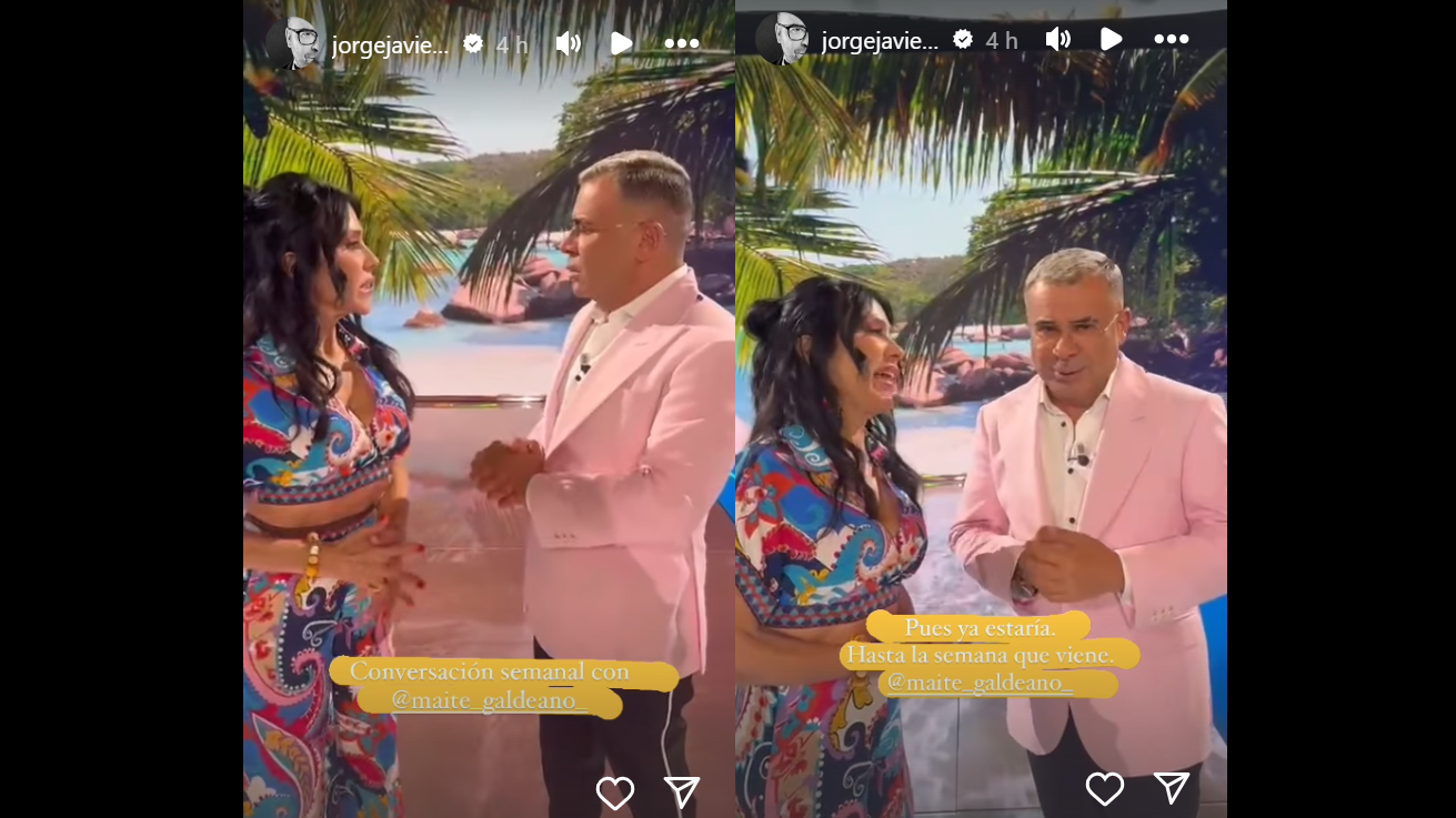 La conversación semanal que Jorge Javier mantiene siempre con Maite Galdeano