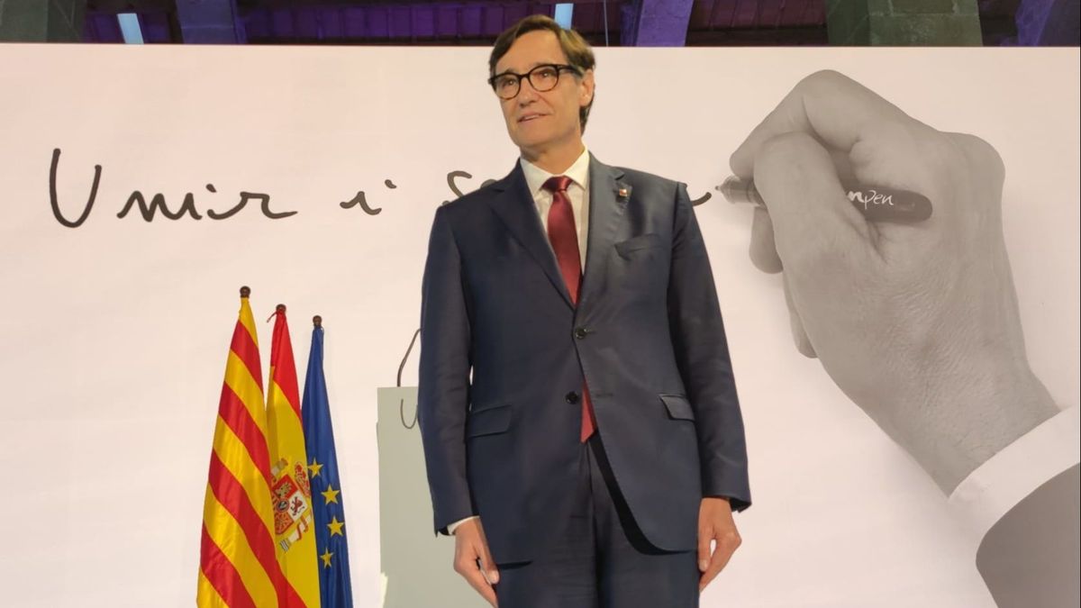 El candidato del PSC a la Presidencia de la Generalitat, Salvador Illa