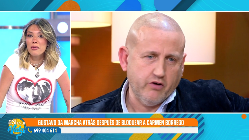 Alejandra Rubio reacciona al bloqueo de Gustavo a Carmen Borrego y desvela la última conversación que tuvo con él: "Es surrealista"