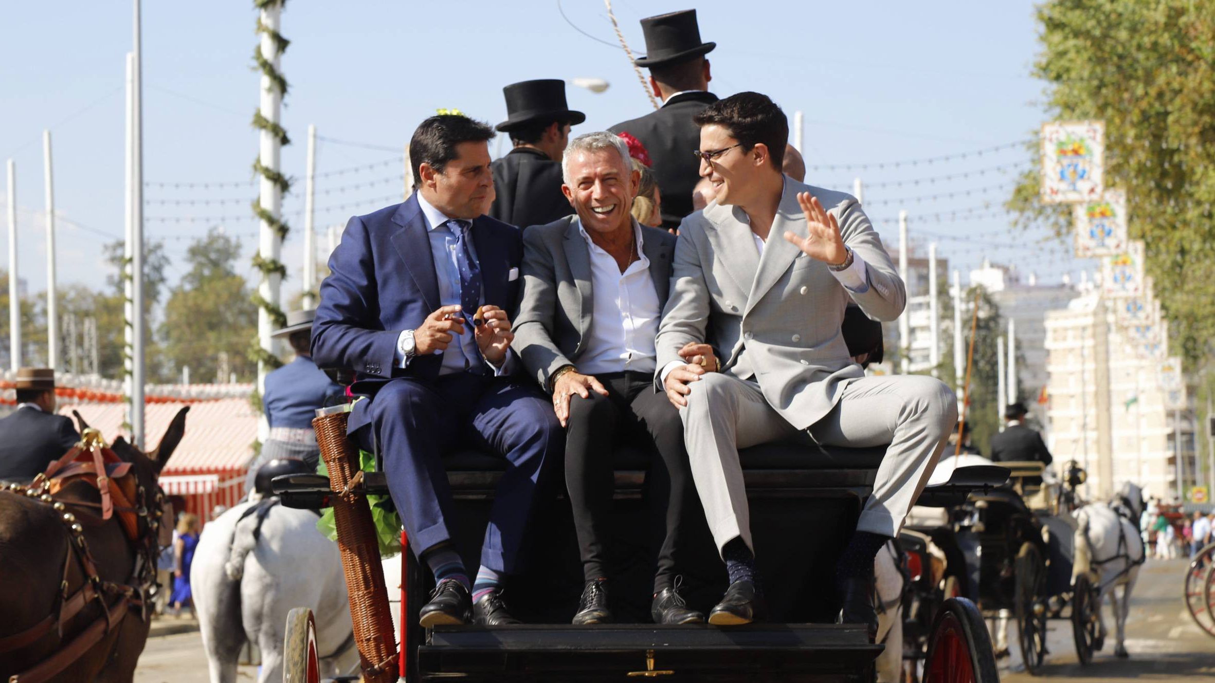 Álex González junto a 'El Turronero' en la Feria de Abril