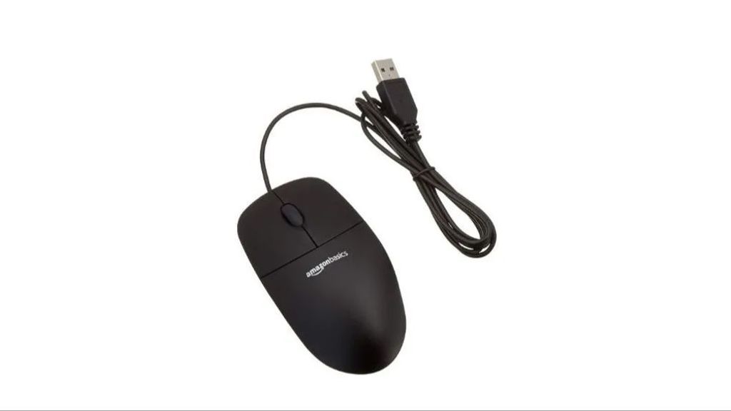 Ratón óptico con USB de Amazon Basics